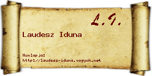 Laudesz Iduna névjegykártya
